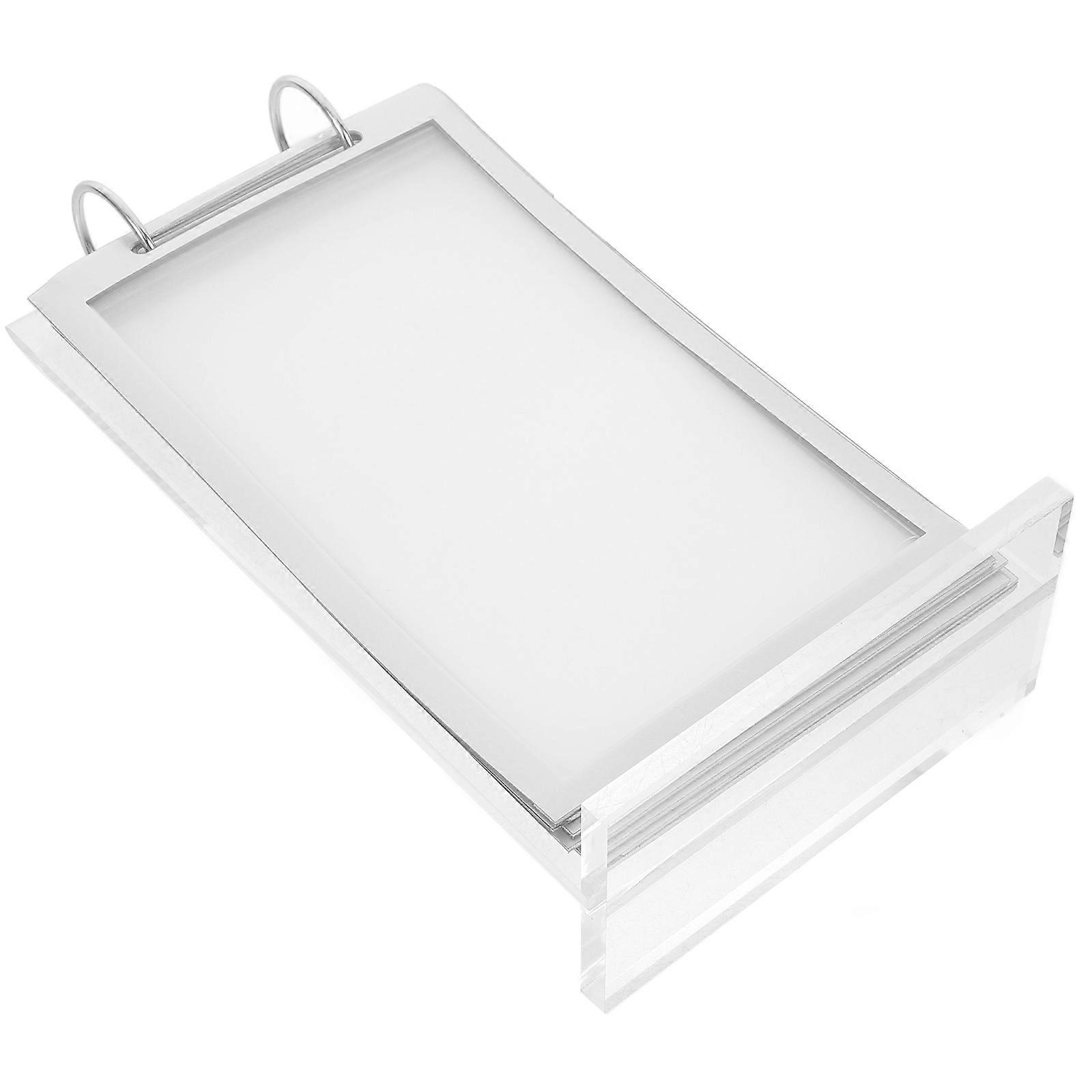 Hemoton Flip Poster Stand Desktop Menu Holder with Base for Restaurant Storage