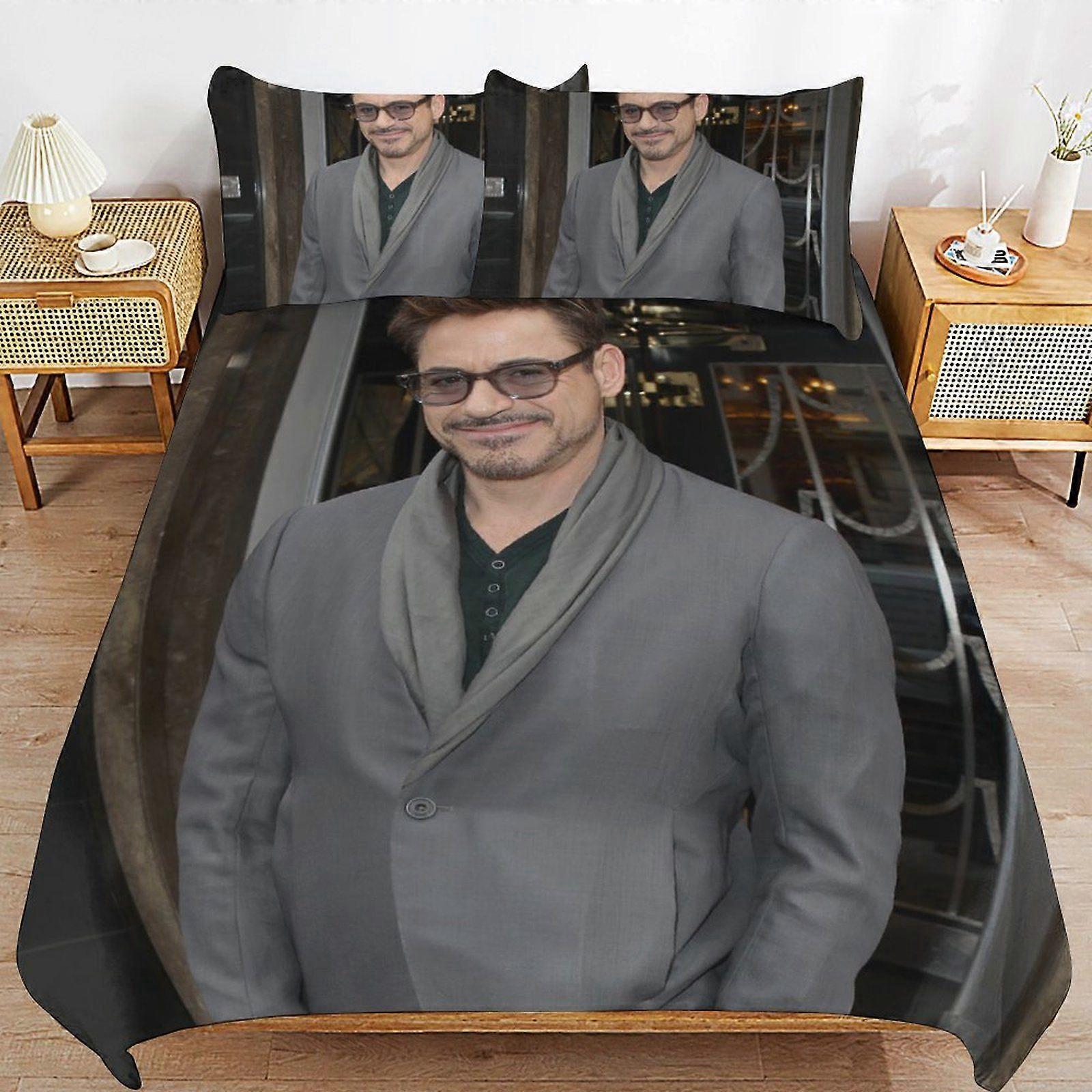 1501QS Robert Downey Jr Complete Bed Solution Long Thread Use Durable Zip Soft Touch Duvet Cover Sets Practicality AP1501
