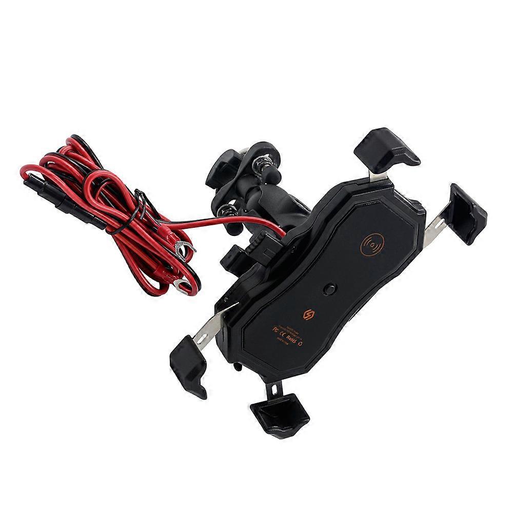 Motorcycle Charging Bracket 2 Sets Adjustable Style Suitable For Outdoor Navigation Use Featuring Automatic Clamping Mechanism