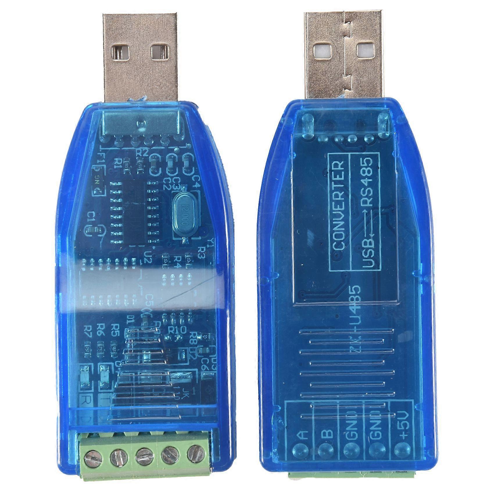 2Pcs USB to RS485 Converter Isolate Module Upgrade Industrial TVS ESD Protection CH340E Standard RS-485 Connector Board