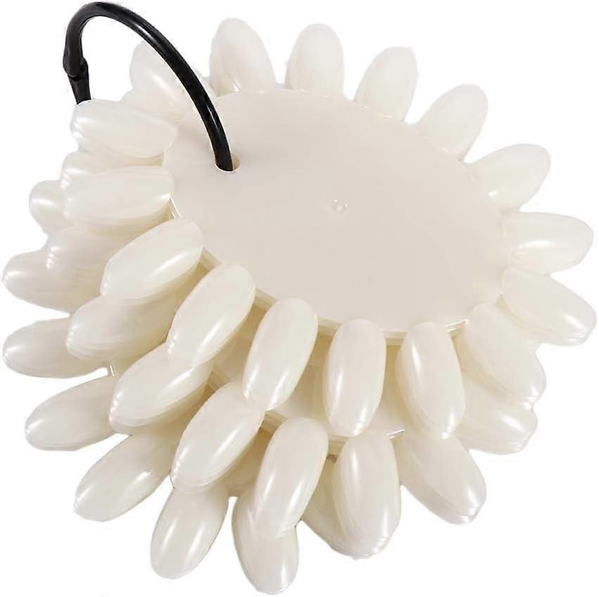 Nail Art Display Wheel with 160Pcs White Acrylic False Nail Tips for Practice and Color Testing