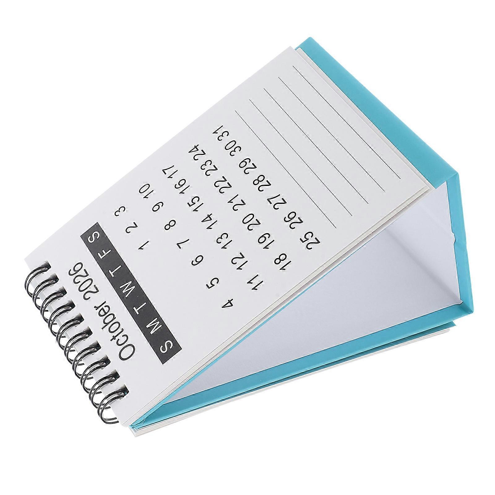 2026 Desk Calendar Mini Flip Calendar for Office Use in Green