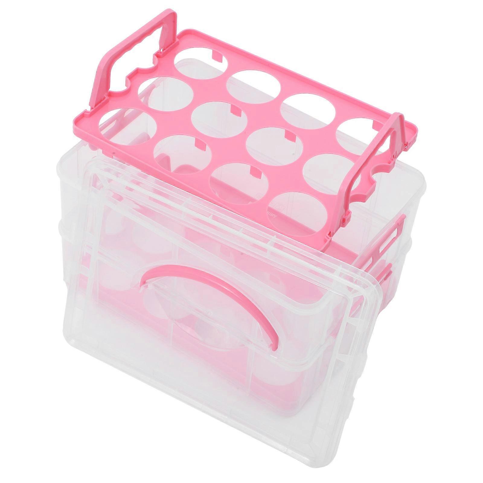 Decorative Cake Box Pink for Storage Handheld Cake Carrier