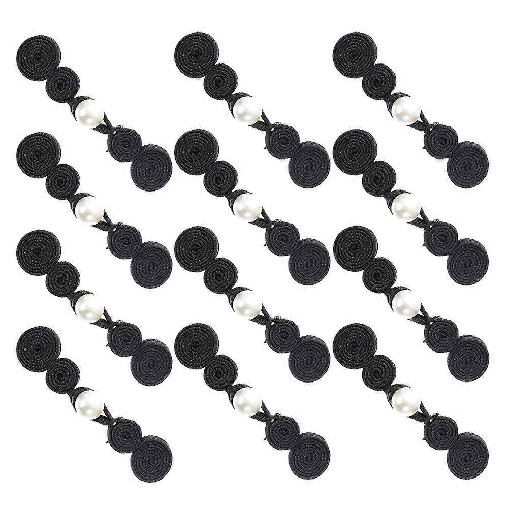 Chinese Knot Frog Buttons for Capes Sewing 12Pairs Polyester Closures