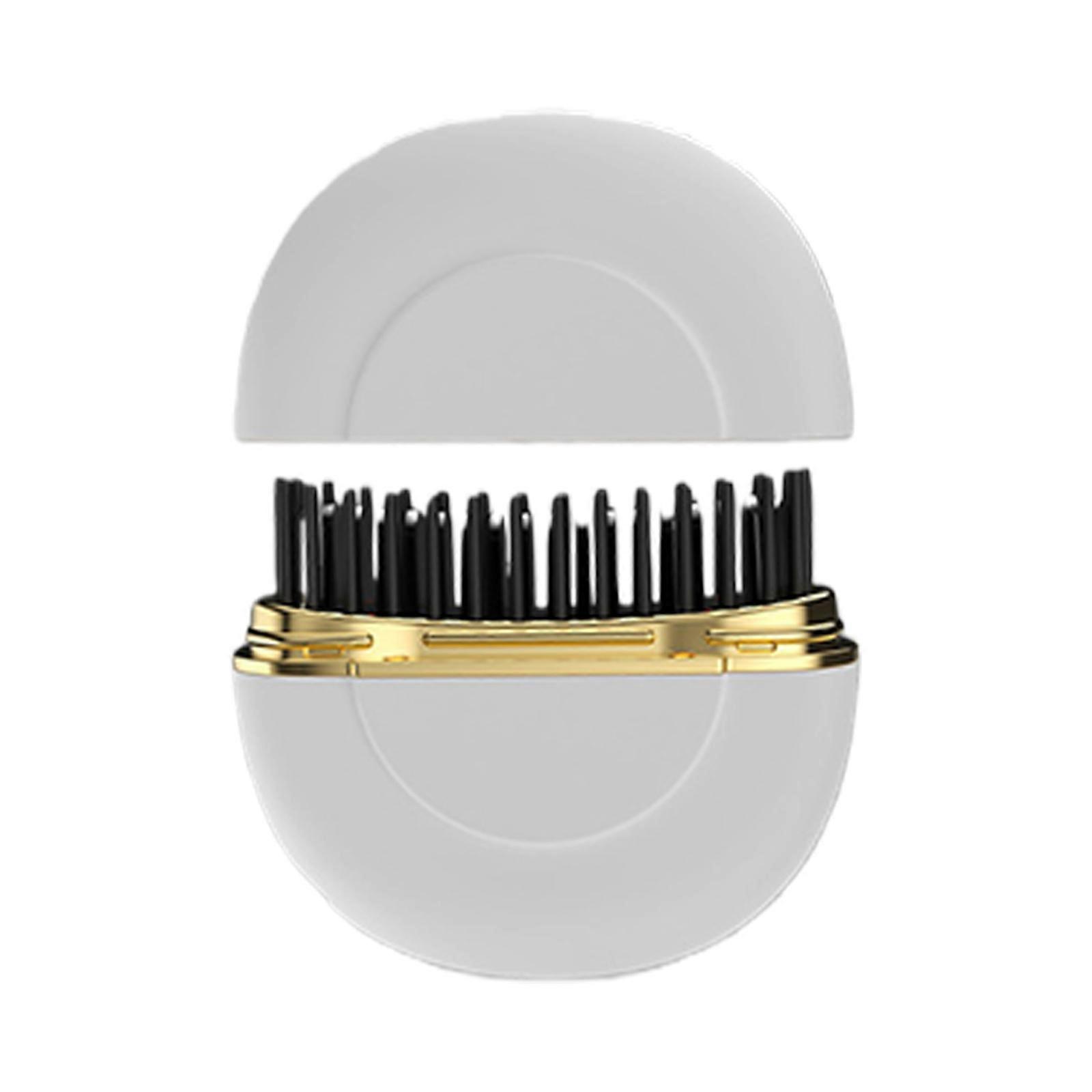 Straightener Brush With Constant Thermoregulation To Avoid Overheating Damage And Thin Build For Transportability  White