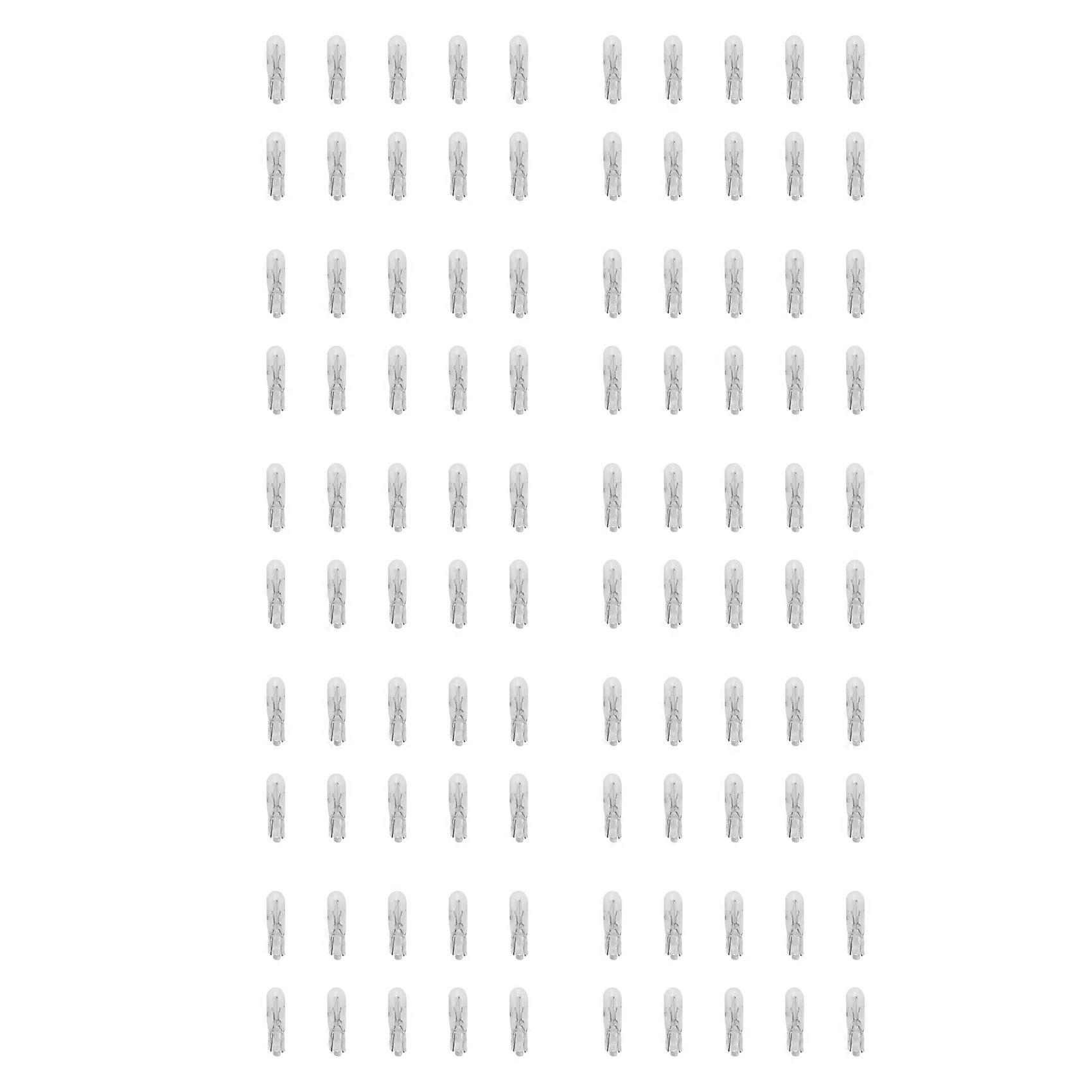 100Pcs T5 17 86 206 286 Halogen Bulb Instrument Panel Lamp Auto Wedge Dashboard Lamp 1.2W 12V Light Source Warm White