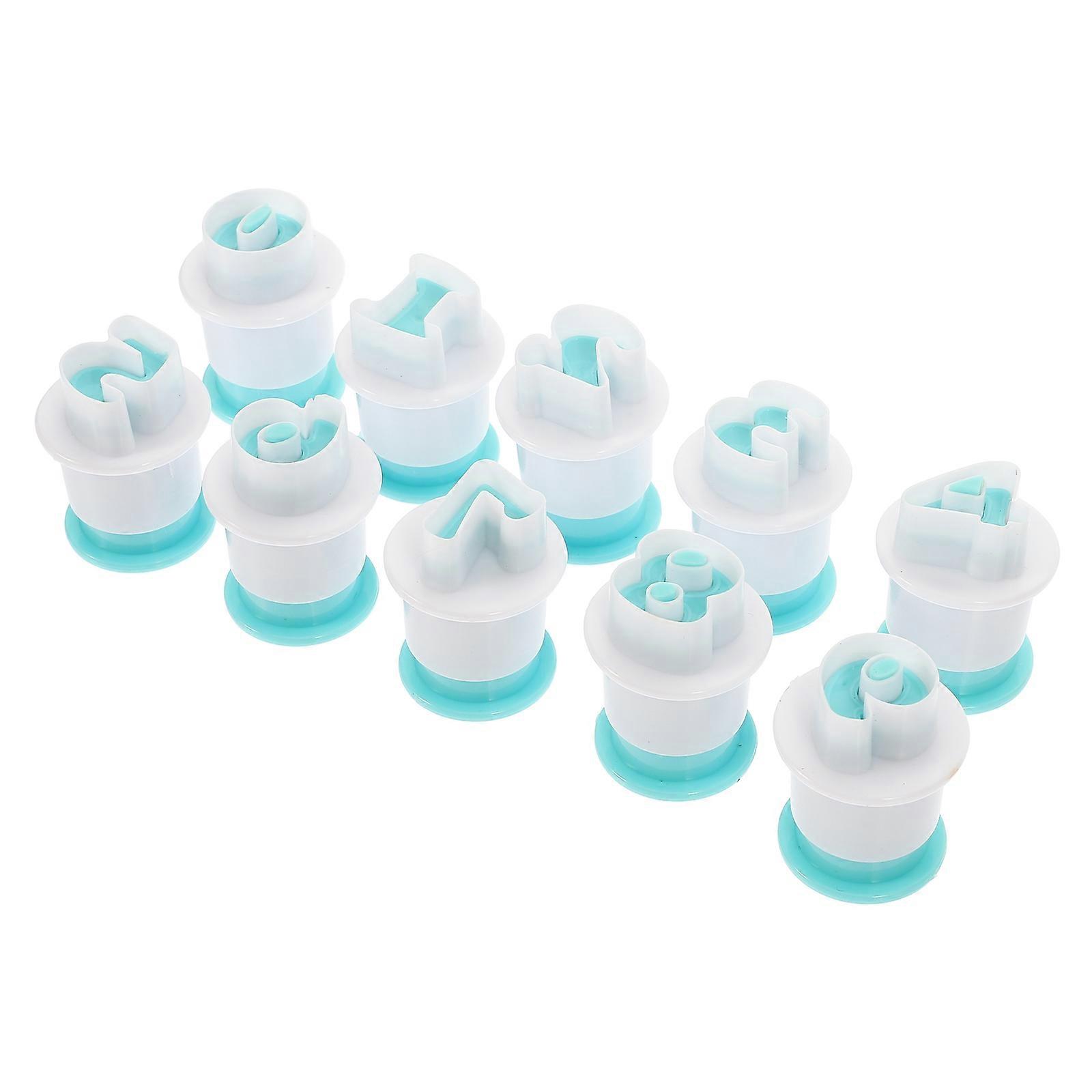 Number Biscuit Cutter Cookie Stamp for Kitchen Use 10Pcs Mold Set