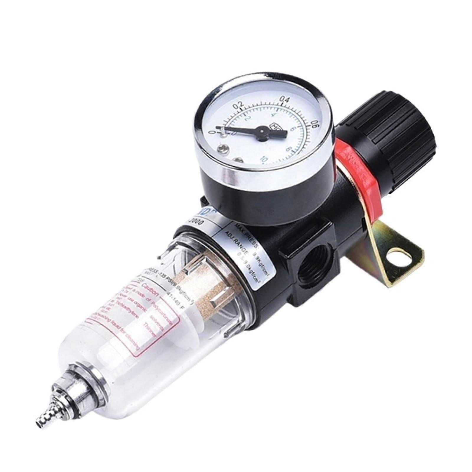 5pcs AFR2000 Pneumatic Air Filter Regulator with Gauge for Compressor, Moisture Oil Separation