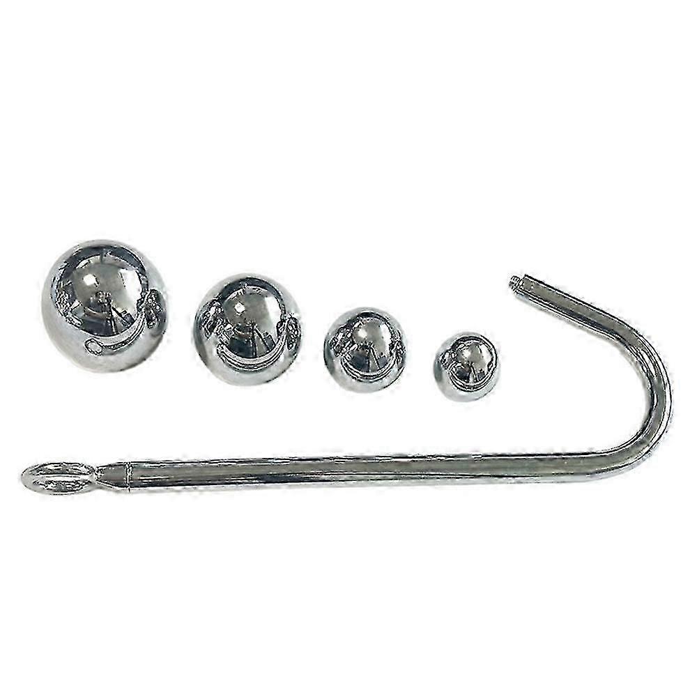 Replaceable Metal Stainless Anal Hook Single Ball Bead Metal Curved Hook
