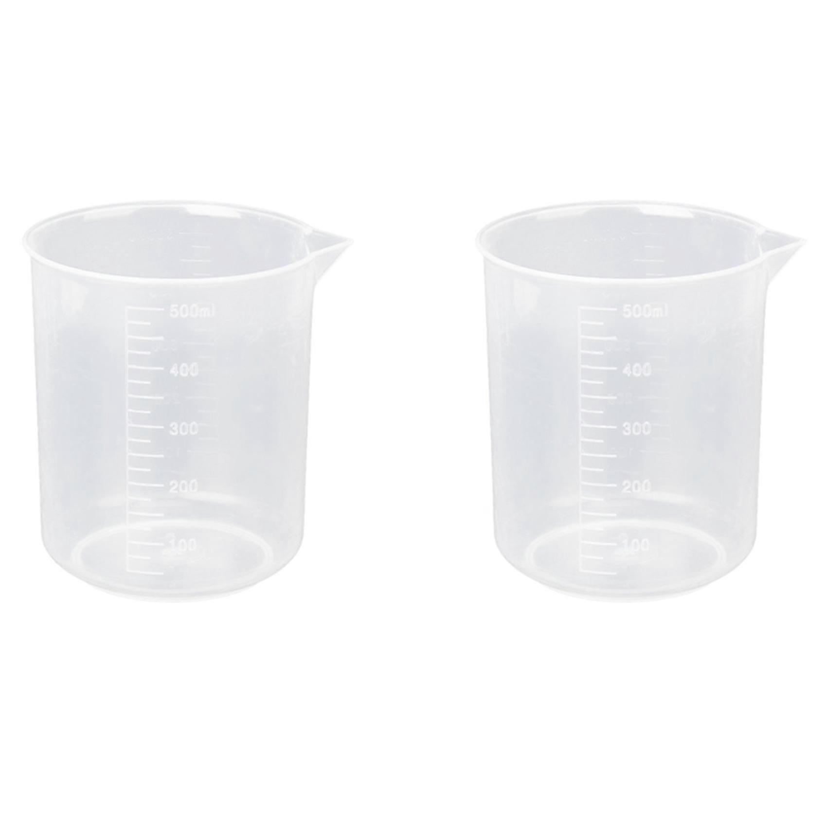 2X 500Ml Graduated Beaker Transparent
