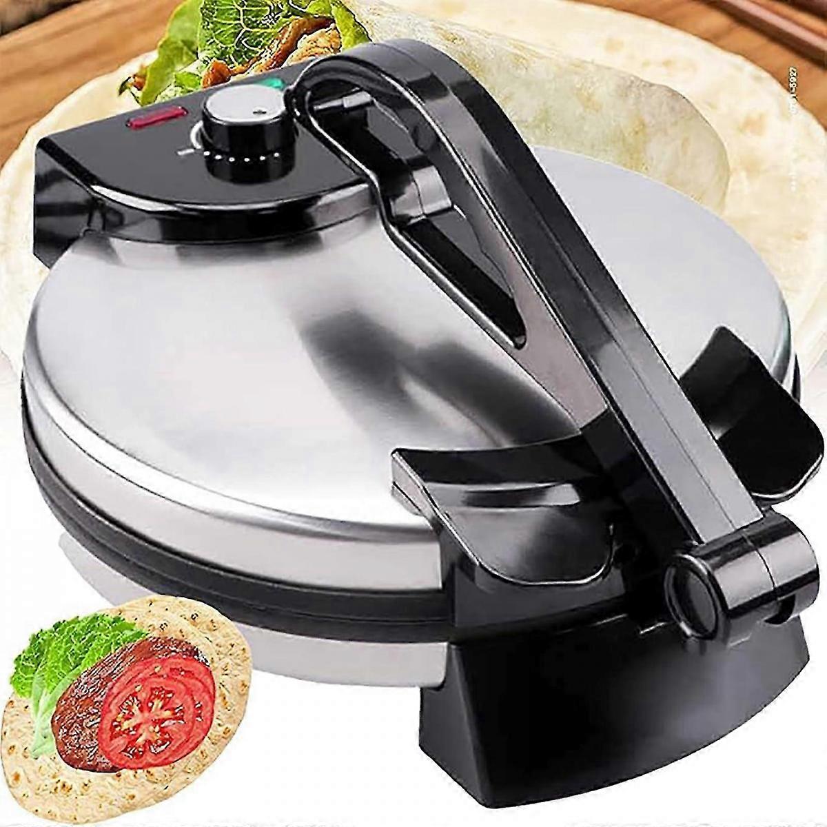 Electric Tortilla Maker DoubleSided Baking NonStick Surface AntiScald Handle For Homemade Bread