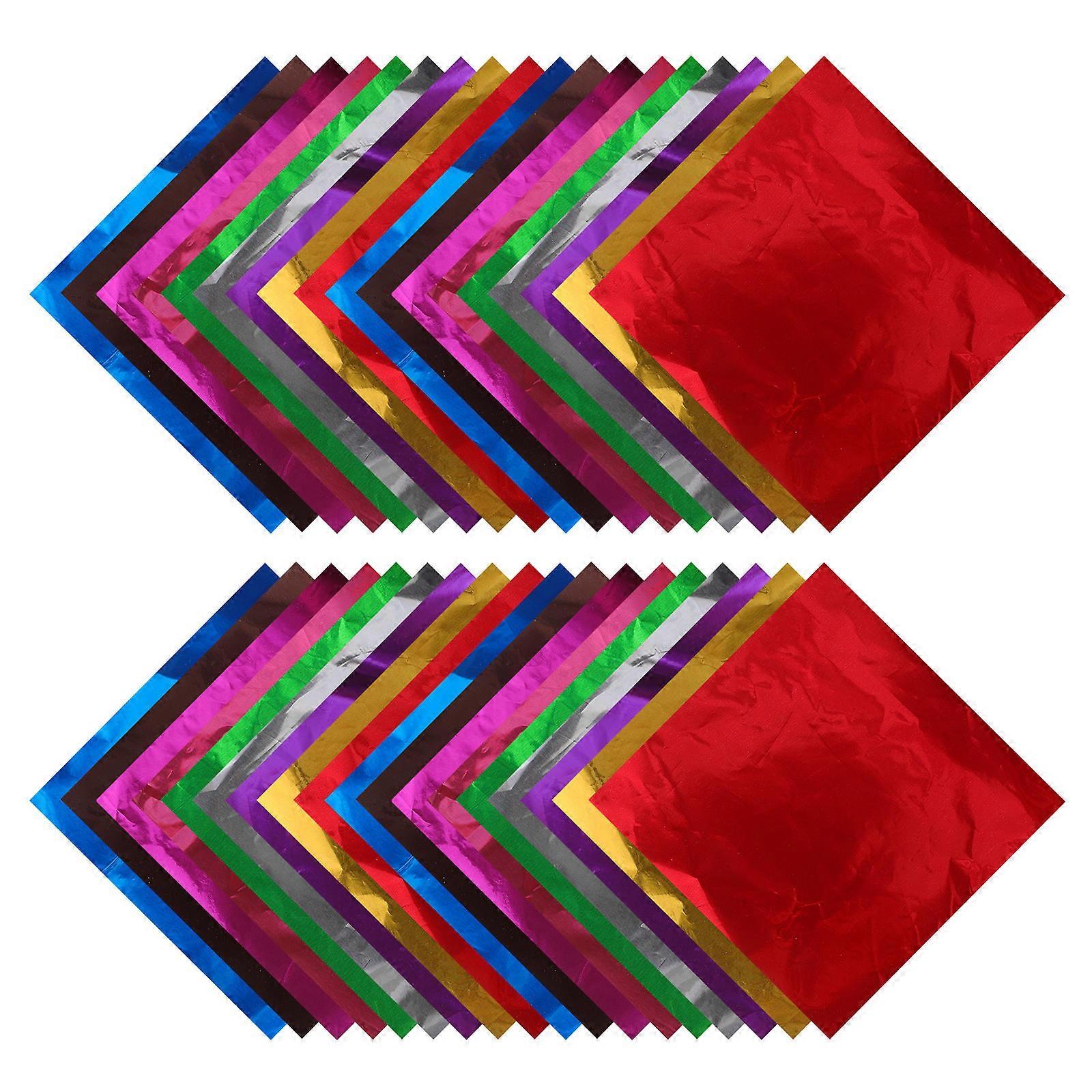 Candy Wrappers for Chocolate Foil Wrapper with 900Pcs Bright Color Sheets