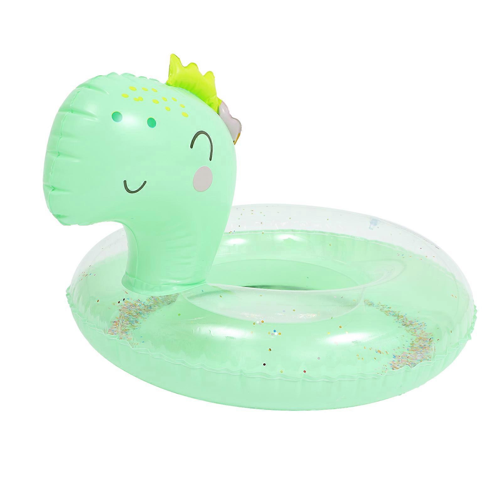 Swimming Circle Inflatable Floating Dinosaur Model 54CM Green PVC 1Pack