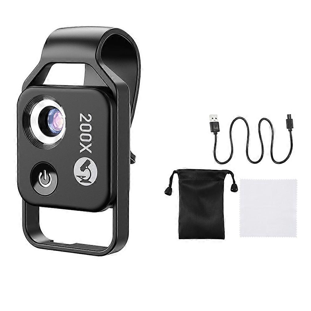 Magnification Microscope Lens for Ios Android All Smartphones,Black