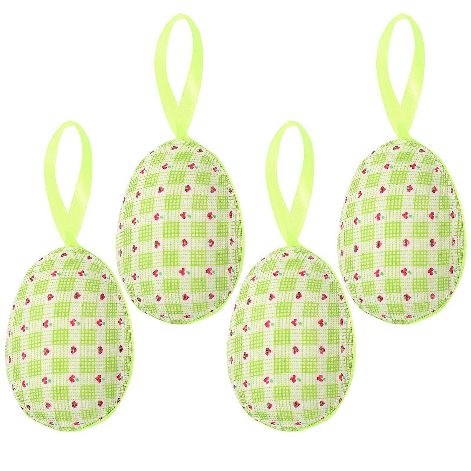 4pcs Easter Hanging Egg Ornament Easter Egg Pendant Easter Tree Hanging Pendant Easter Decoration