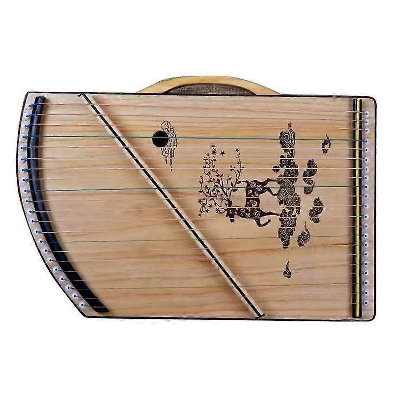 Portable Guzheng 21 Strings with Accessories Backpack for Beginners and Finger Training