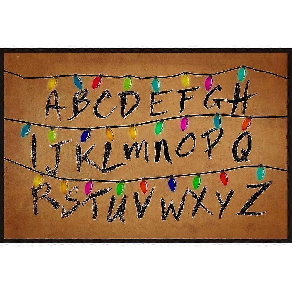 Stranger Theme Luminous Letter String Light Flannel Blankets In Various Sizeso