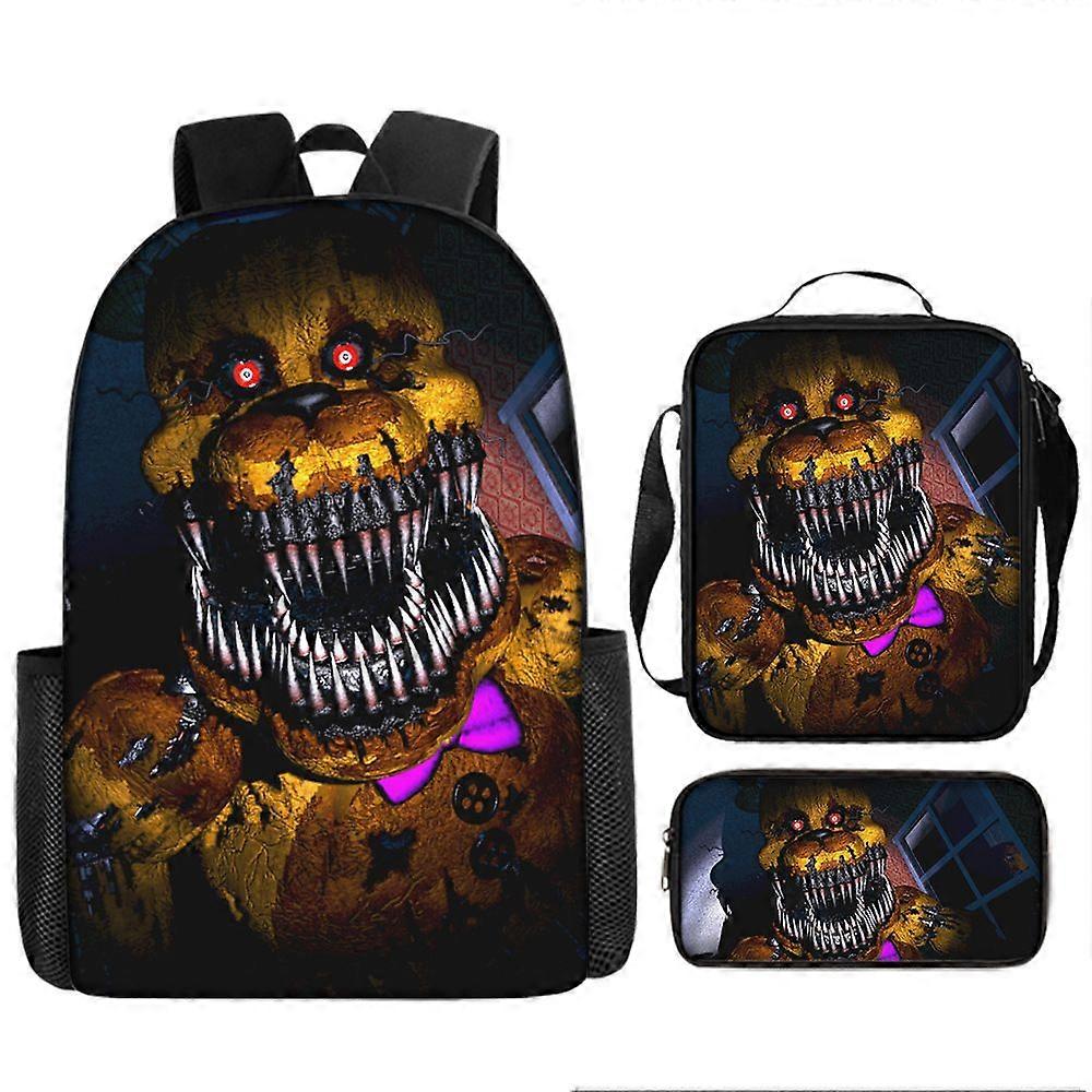 Five Nights Backpack, School Bag, Children's School Bag, Backpack, Men's Backpack, Laptop Backpack, Three-piece Backpack