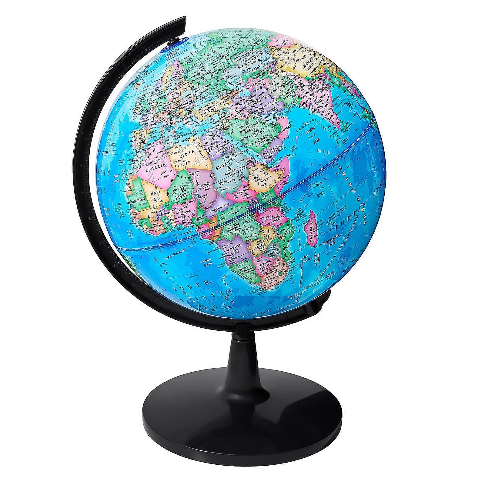 8' Dry Erase World Globe with Writable Political Map and Durable Thickened Base for Classroom