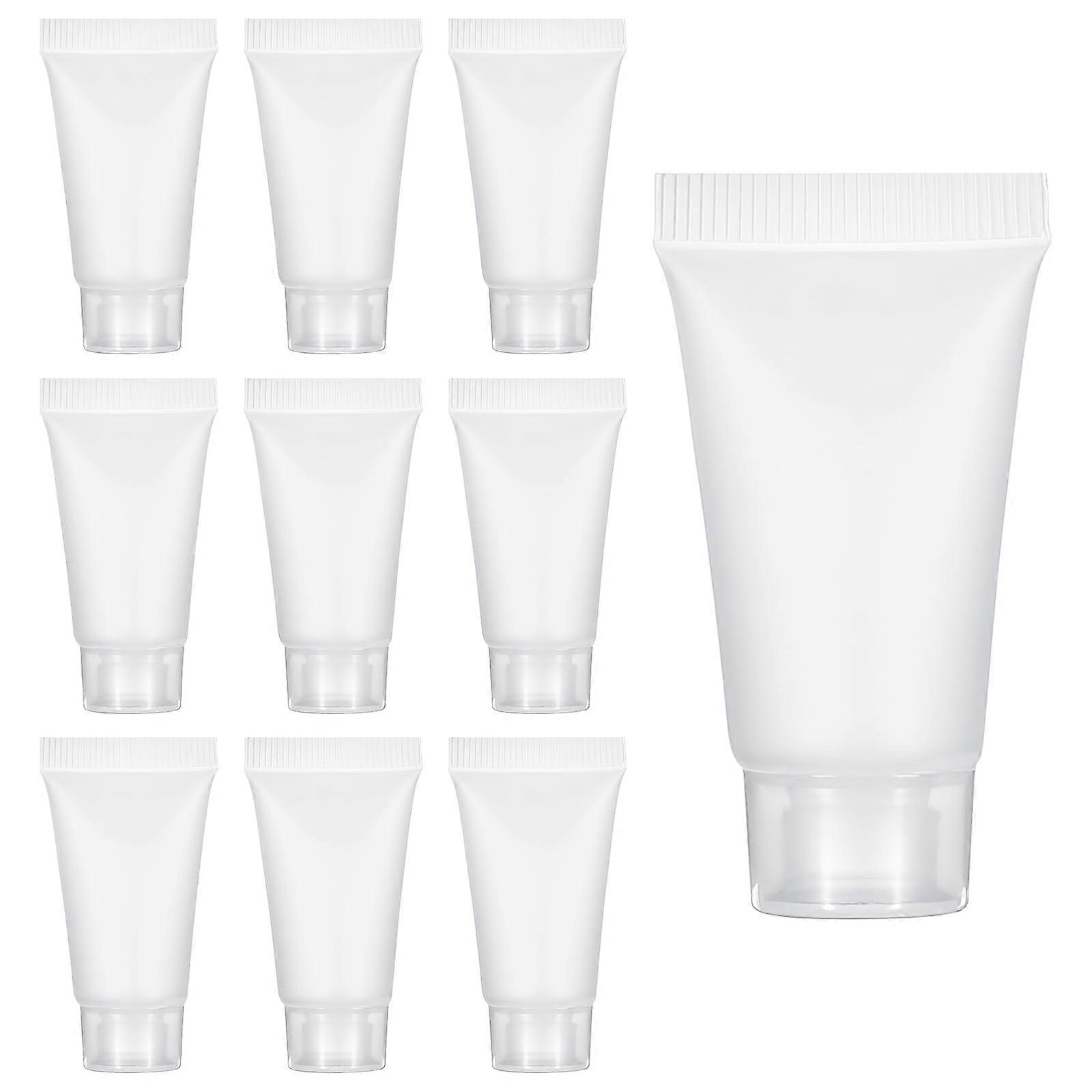 10 Pcs 5ml Refillable Travel Bottles with LeakProof Cap, Mini Squeeze Tubes for Toothpaste Lip Gloss Makeup