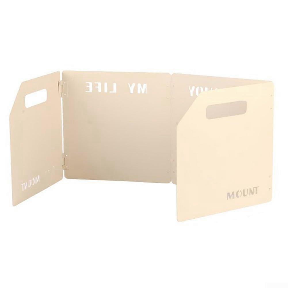 Camping Stove Windshield with SlipResistant Base, Windproof ThreeSided Foldable Design, White 50x25x25cm