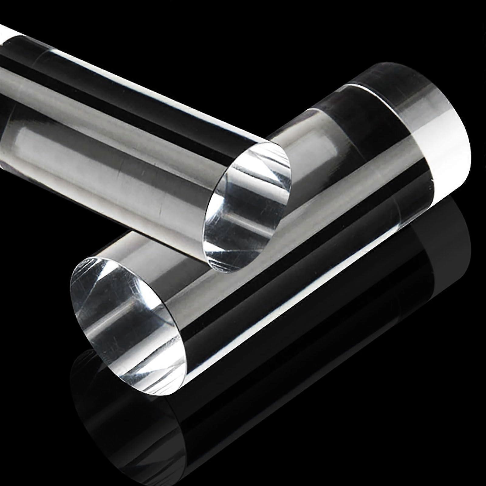 Acrylic Round Rod 80mm Clear Solid 250mm Length  Transparency for DIY Crafts and Display