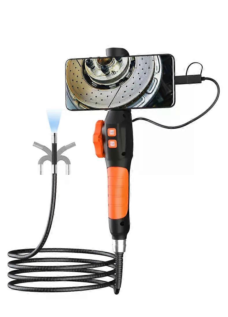 Endoscope orientable bidirectionnel ISO 6 mm pour Android, caméra d'inspection CMOS, microscope numérique