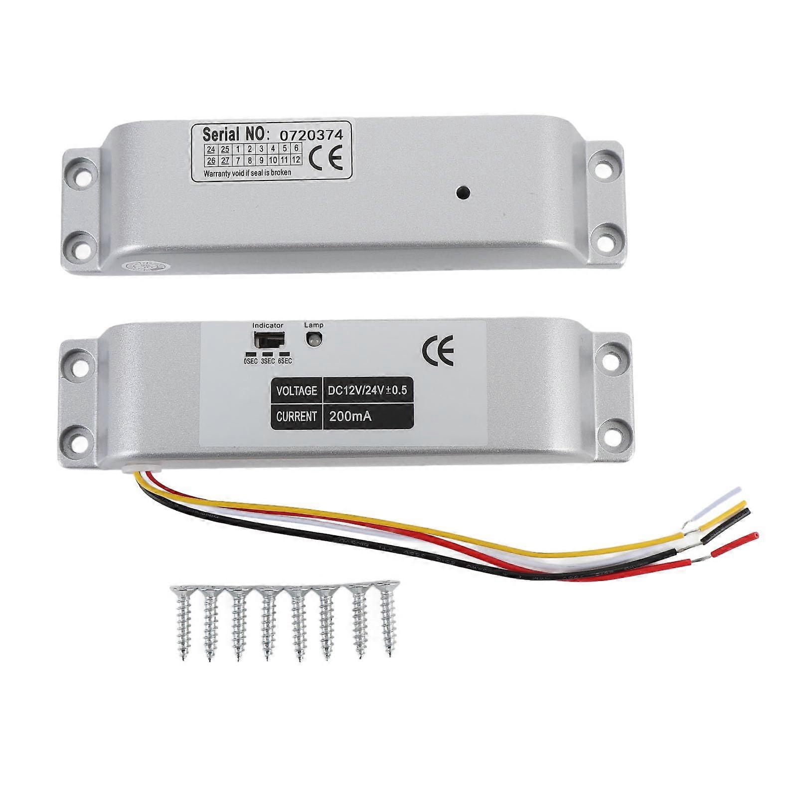 Electric Drop Bolt Lock 12V 24V Fail Safe NC Mode with Adjustable Delay Timer for Door Access Control