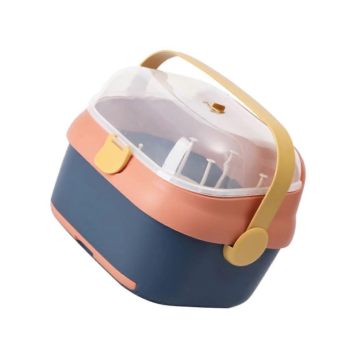 Baby Bottle Drying Rack with Cover, DustProof Storage Organizer for Bottles and Pacifiers