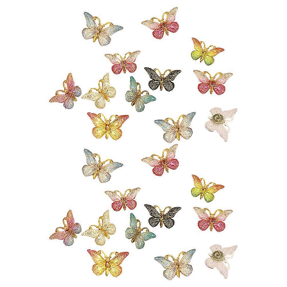 Decorative Thumb Tacks Butterfly Shape Push Pin Map Markers Office Use 24Pack