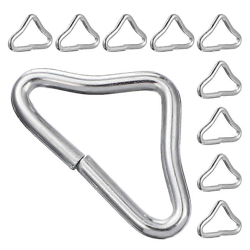 Replaceable Triangle Buckles Silver for Trampoline with 25Pcs Metal Rings