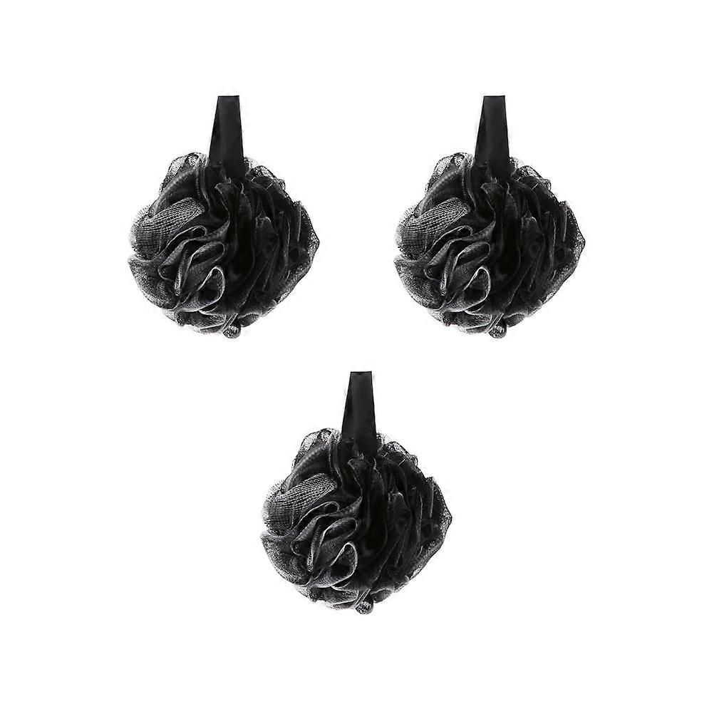 Badboll i bambu, träkolsfiber, för dusch, 3-pack