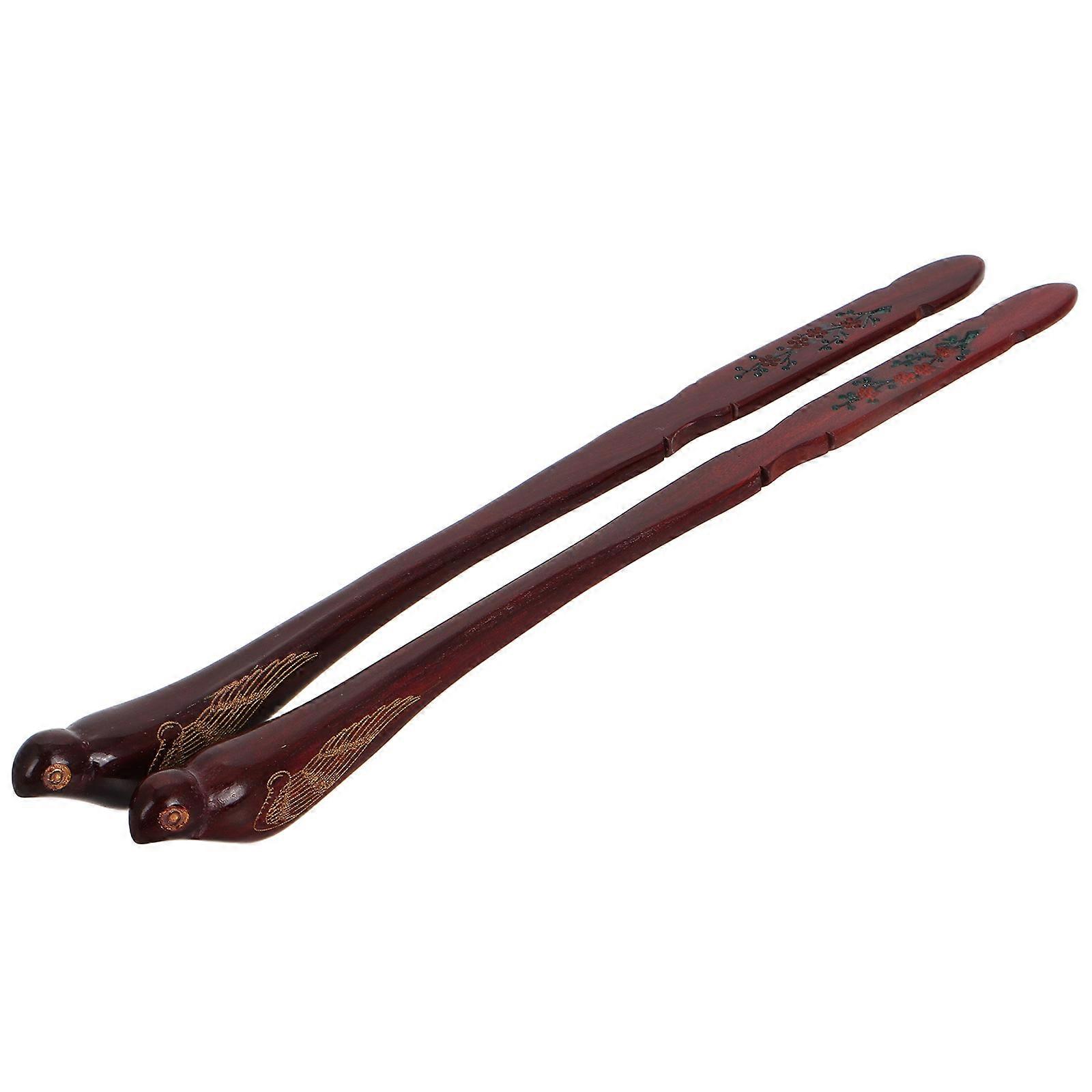 Brown Bird-Shaped Yangqin Playing Tool Practice Hammers for Yangqin Training 2Pcs