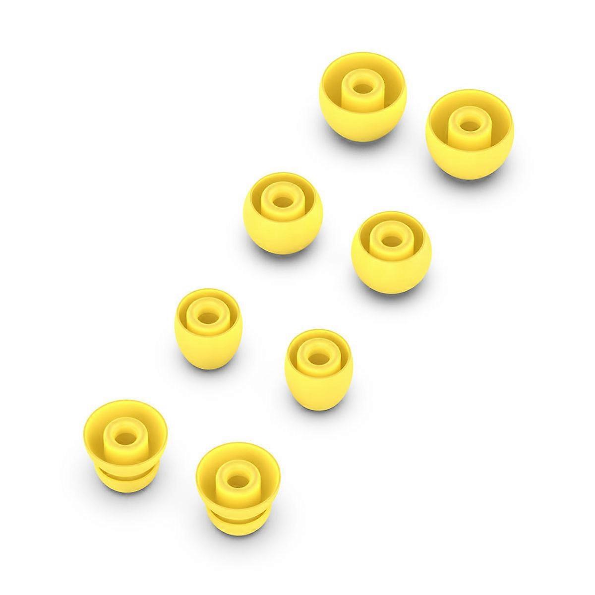 Yellow Silicone Earbuds Earmuffs for Earphone 8Pcs Replacement