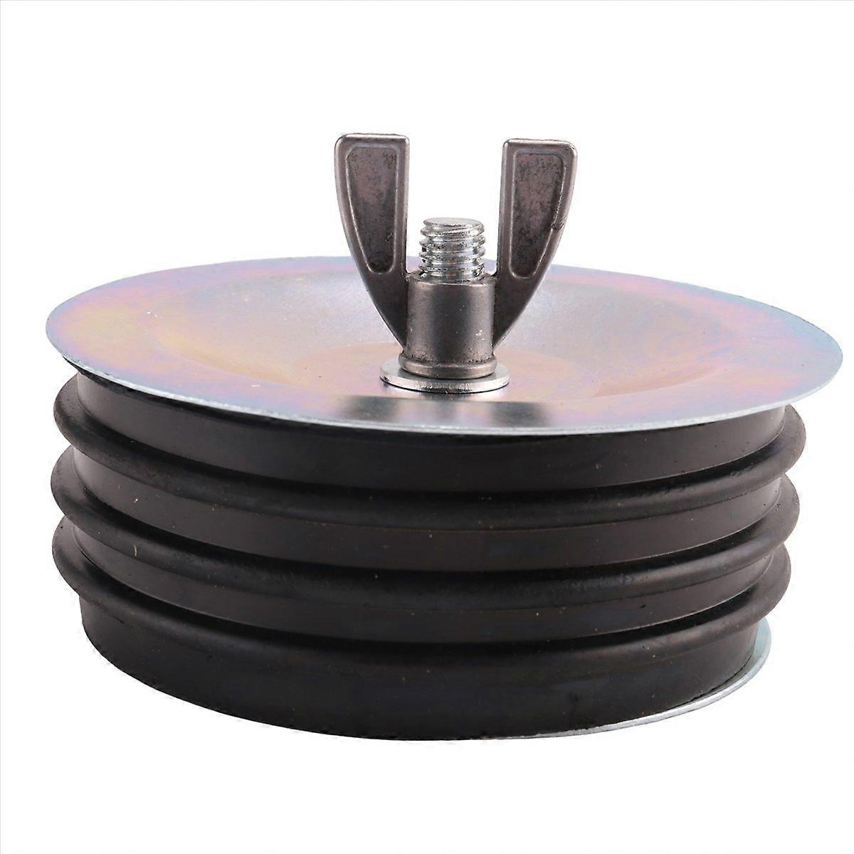 Plugue mecânico de aço de 4 polegadas, com parafuso e porca borboleta para piscina de pia de tubo