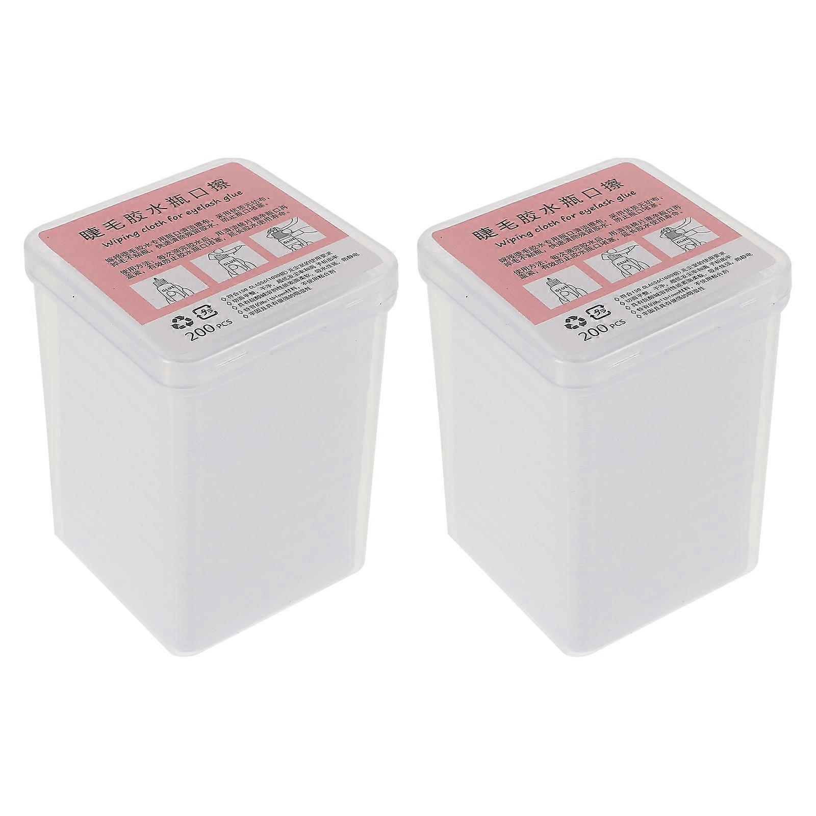 Eyelash Glue Removing Pads White Nonwoven for Cleaning 2Pcs Practical