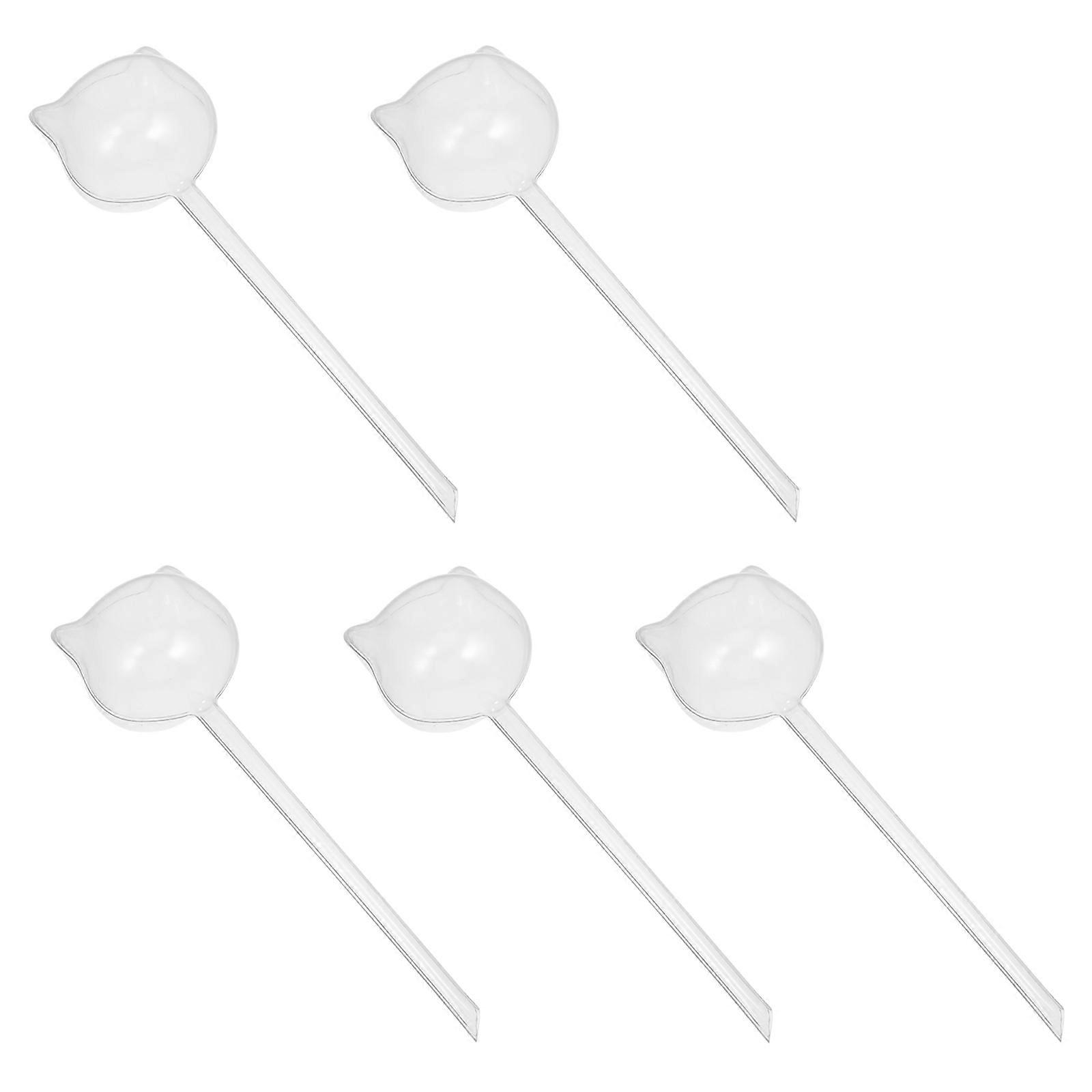 Transparent PVC Automatic Flower Watering Device Self Watering System 5Pcs