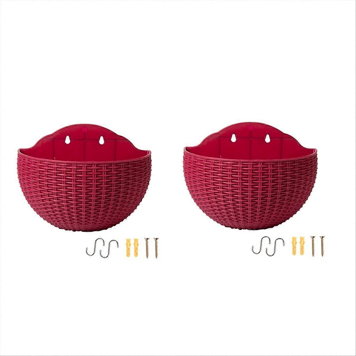 Burgundy Large balcony hanging plastic pot