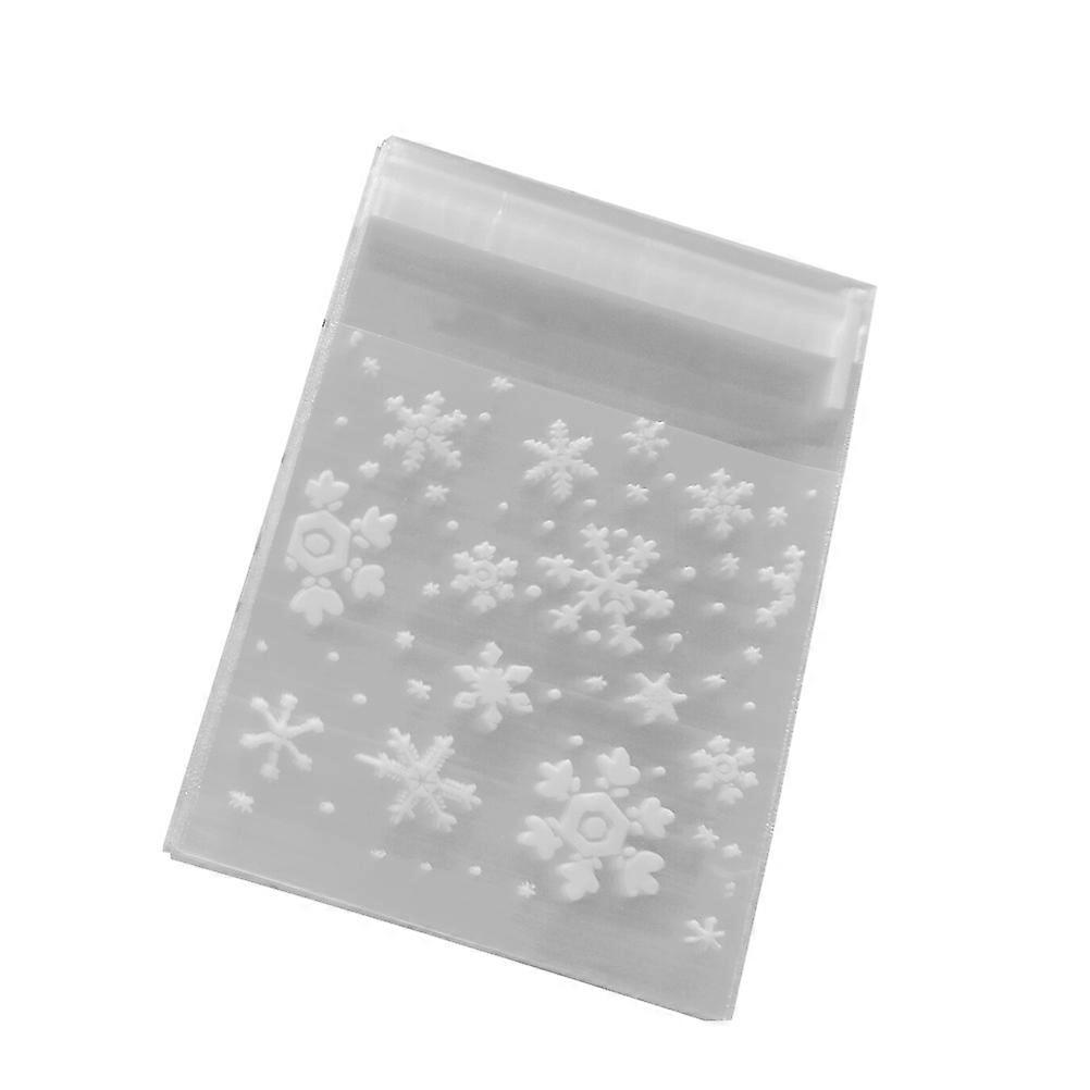 Transparent Candy Bag for Cookie Packaging 200Pcs Snowflake Plastic Bags