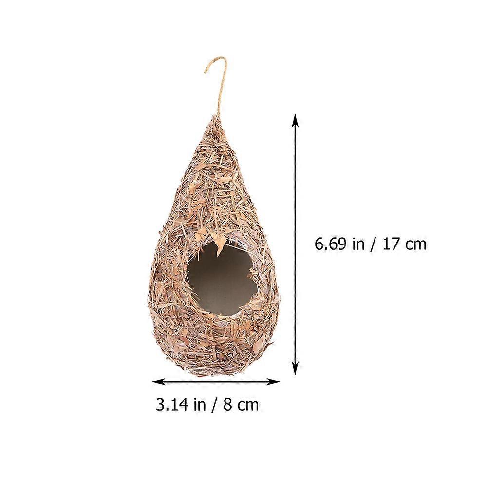 Simulation Bird Nest Woven Hanging Bird House for 3Pcs