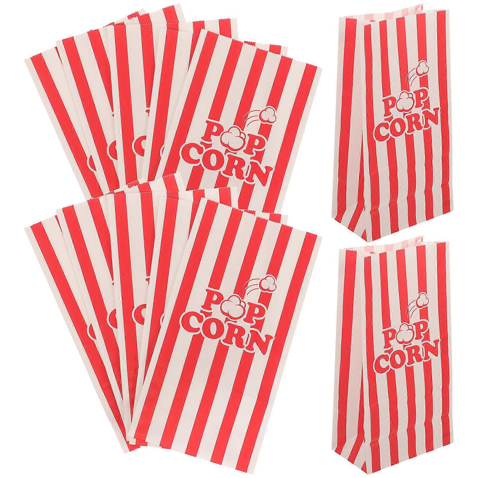 Popcorn Paper Bags for Packaging Snacks Grease Proof 50Pcs