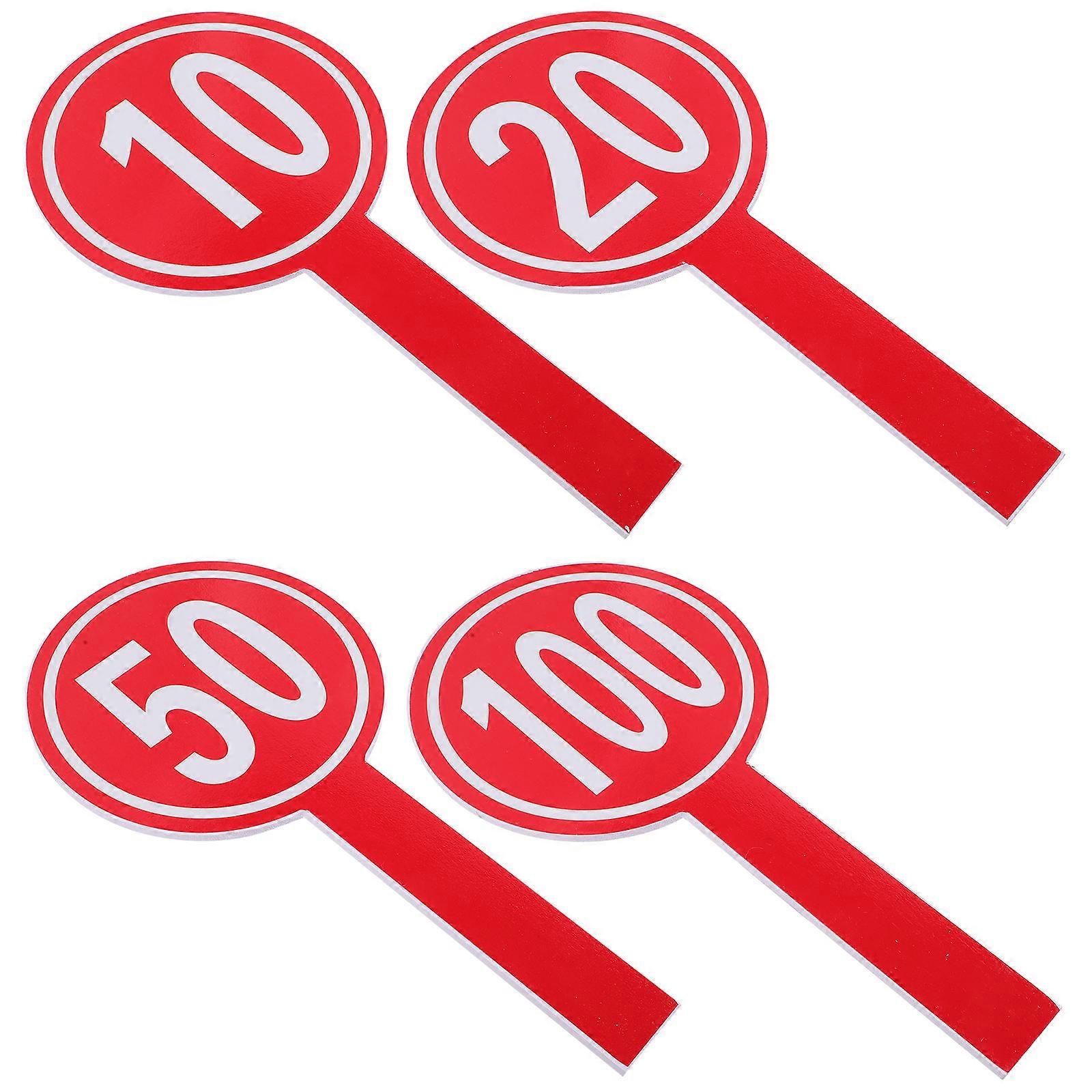 Handheld White Boards for Scoring Double Sided 20Pcs Red Paddles