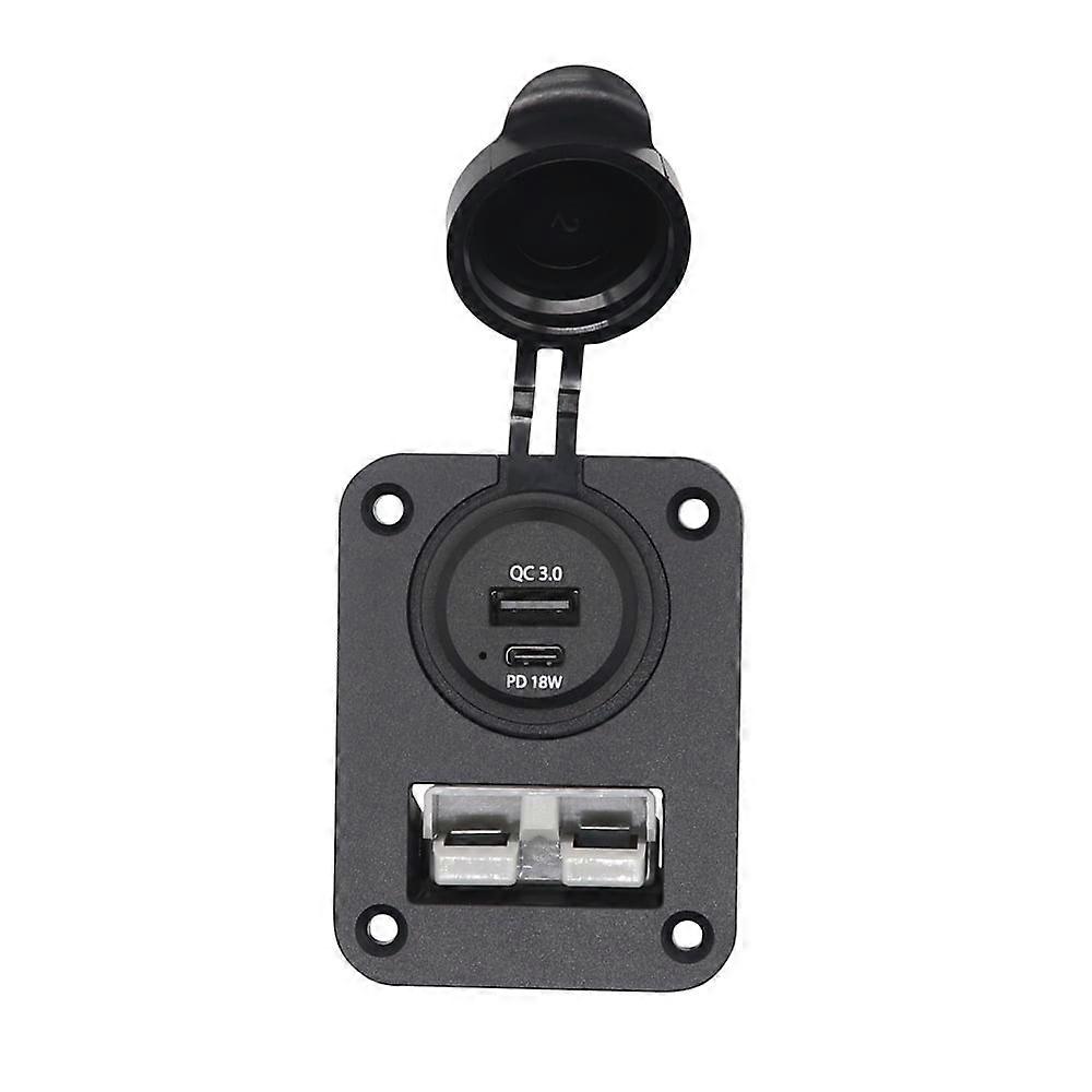 50 Amp Plug Usb+Type C Socket Flush Mount Recessed Plate