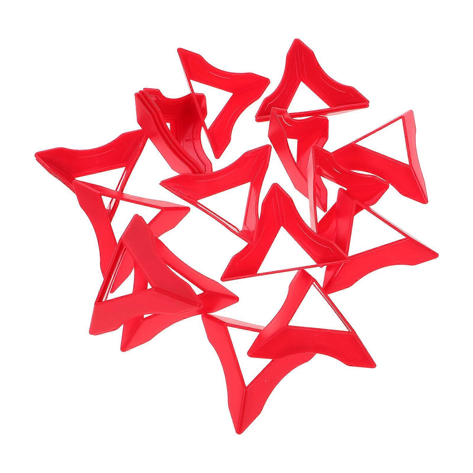 Stable Support Cube Stand for Organization 20Pcs Red Plastic Triangle Base