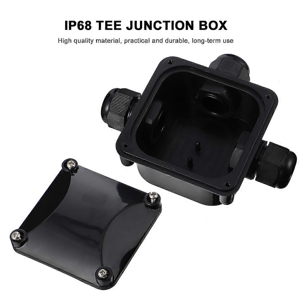 3 Way Junction Box for Waterproof Electrical Use 5Pcs Black
