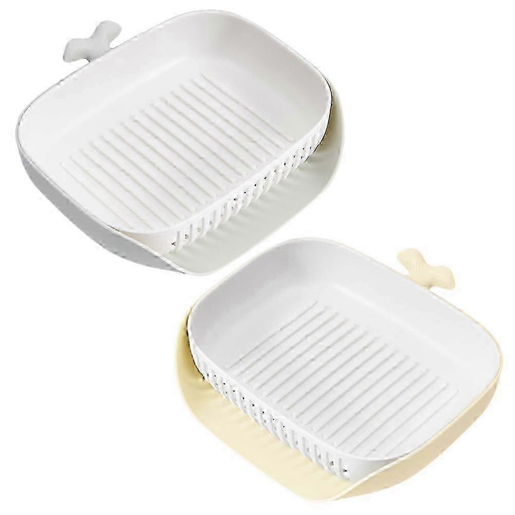 2Pcs Whale Soap Holder with Draining Function for Bathroom Countertop