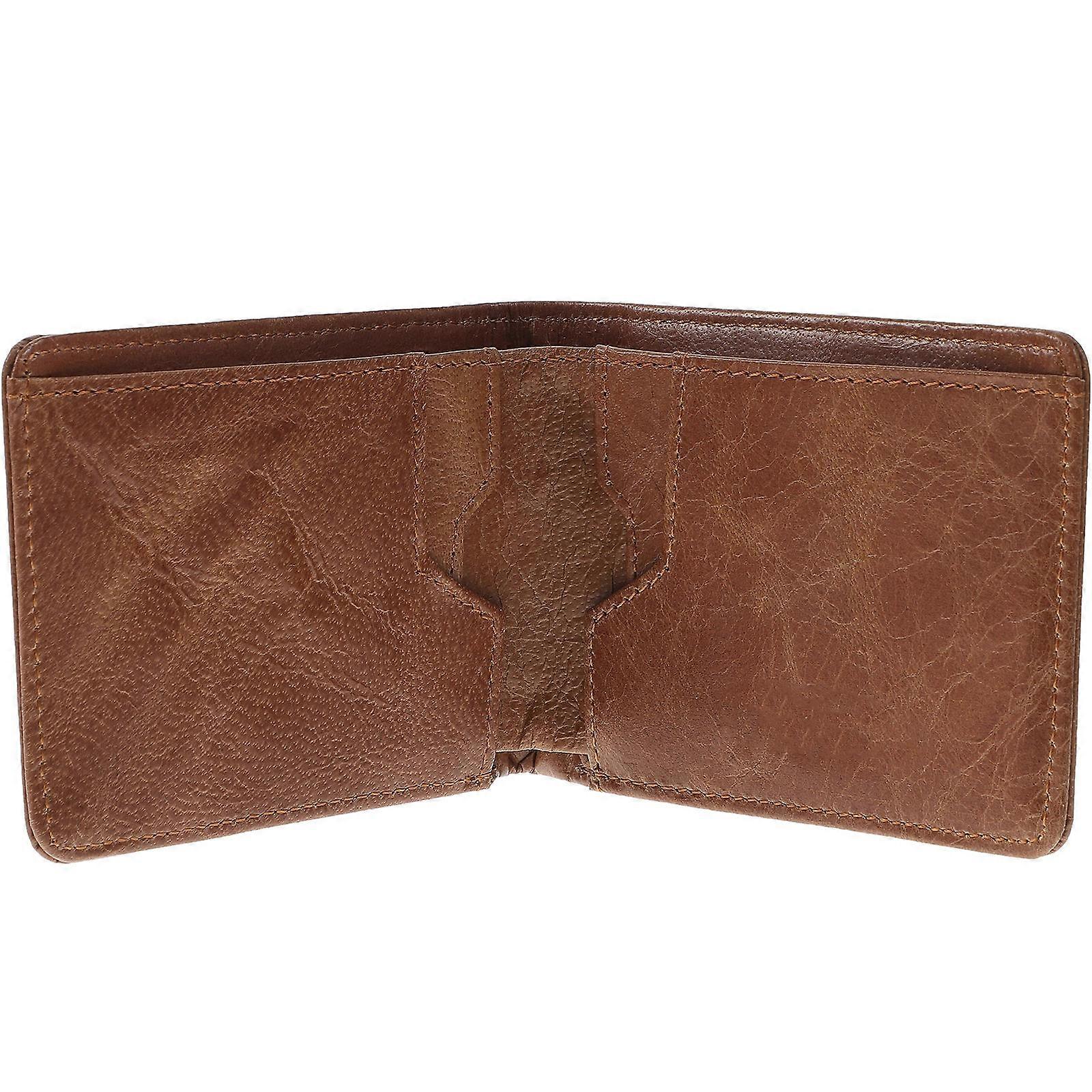 Wallet Rfid Blocking Coffee Color Slim Bifold