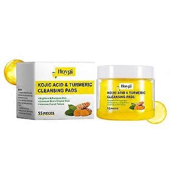 Turmeric Cleansing and Exfoliating Pads, 55 Count - Gentle Cleansing, Brightening & Moisturizing Facial Skincare