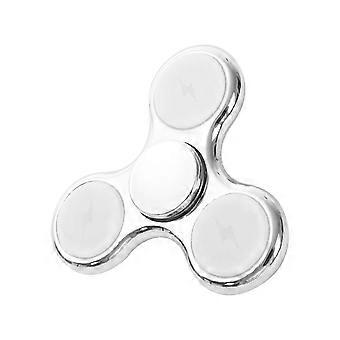 Hand Finger Rotation Toy with 18 Variable LED Lights 3 Blades Kids Fingertip Gyroscope Toy White [MI]