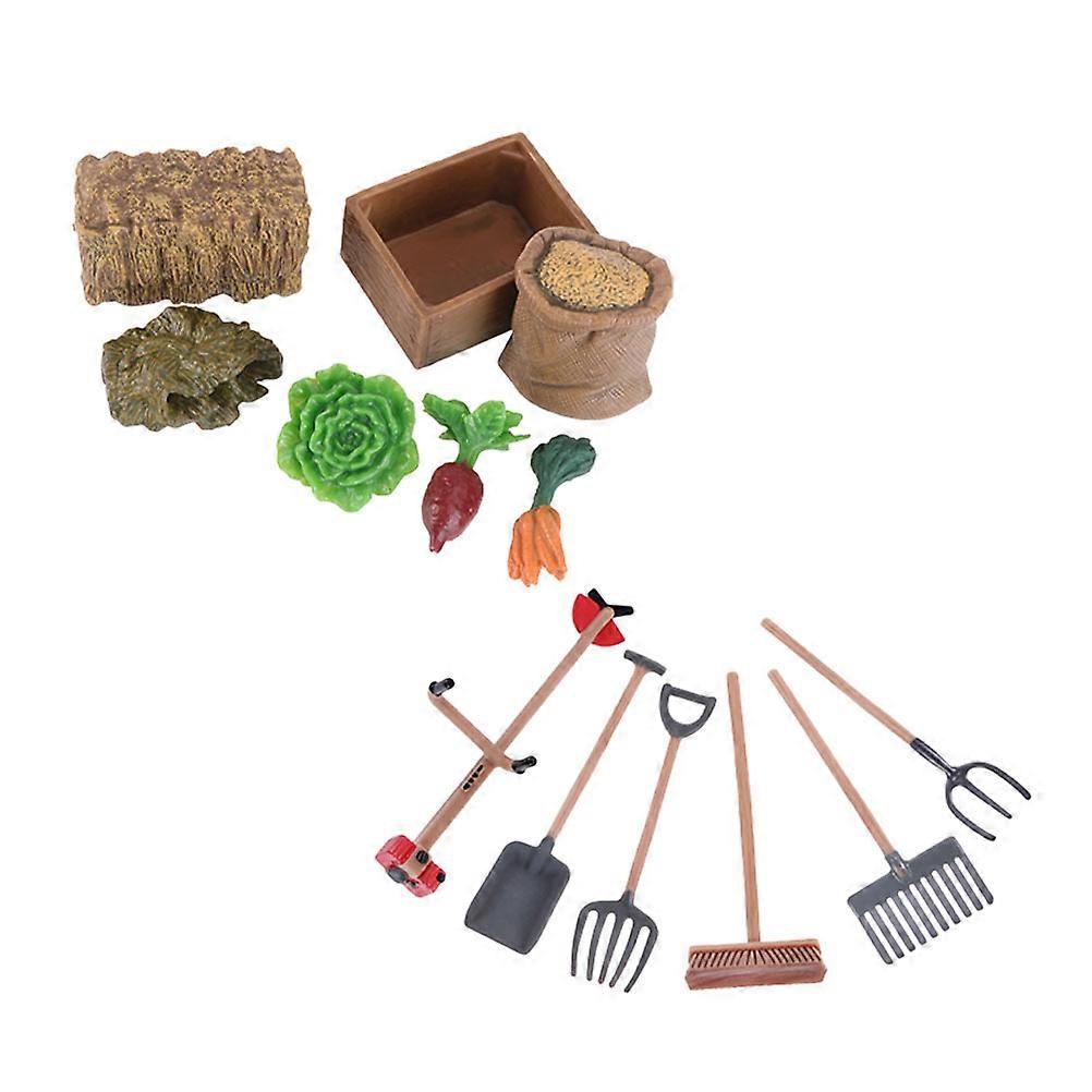Farm Tools Model Simulation Farm Tool Model for Decoration 13Pcs Set